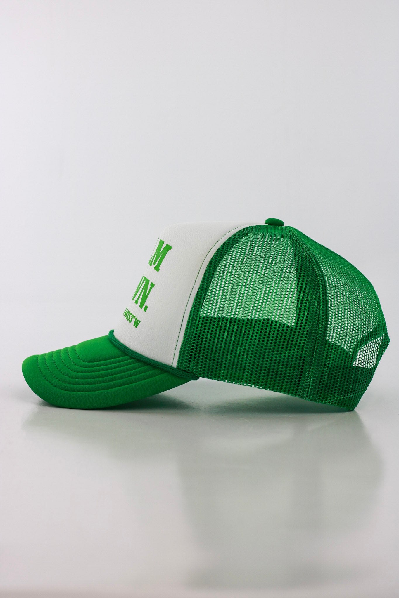 CALM DOWN HAT: GREEN, WHITE, GREEN