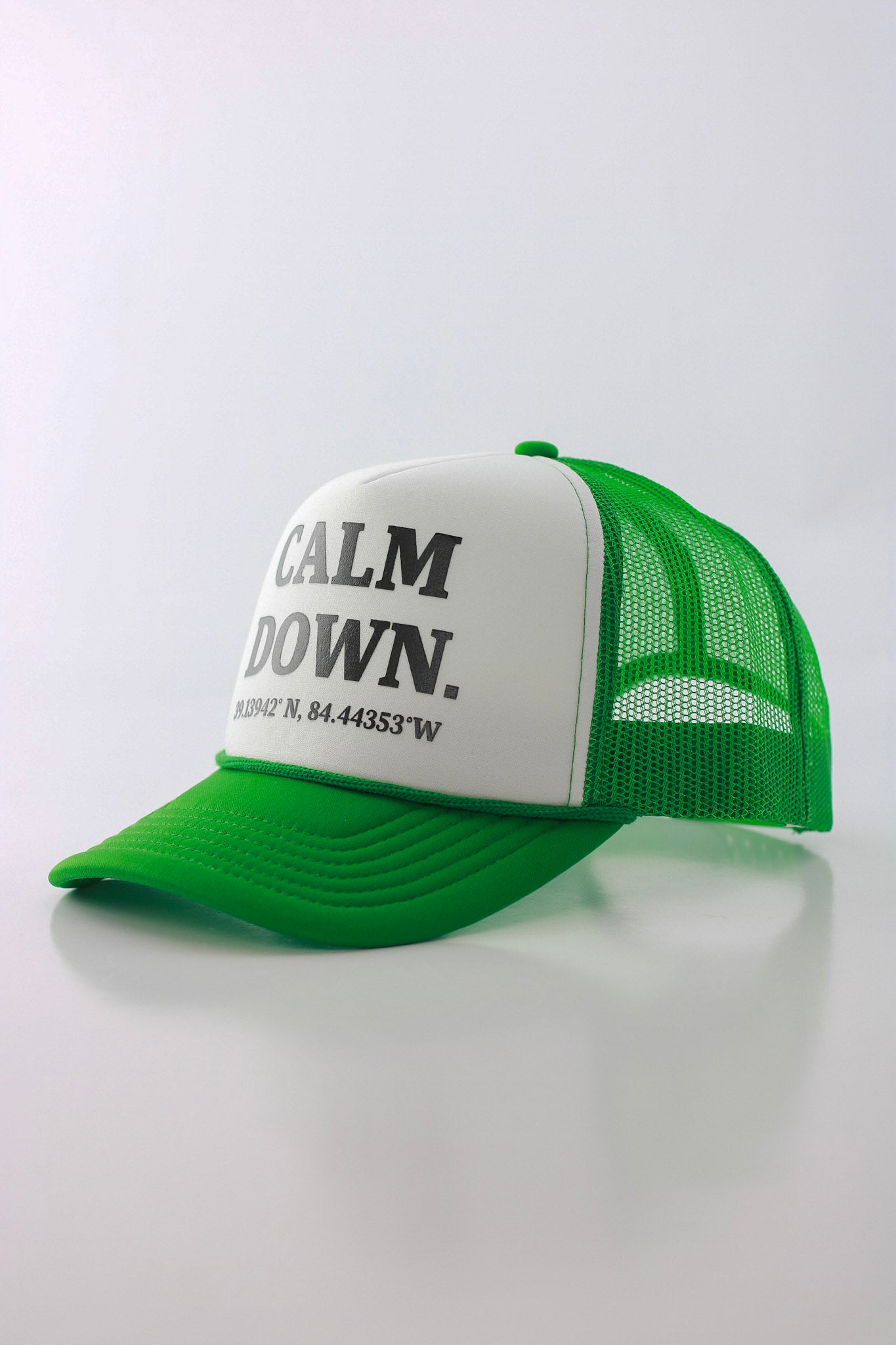 CALM DOWN HAT: BLACK, WHITE, GREEN