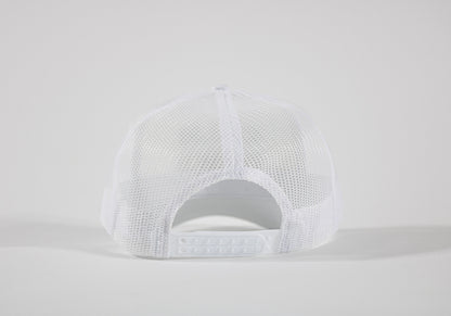 CALM DOWN HAT: WHITE, WHITE PANEL