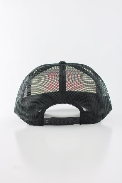 PRE ORDER - CALM DOWN HAT: BLACK NET, WHITE PANEL, PINK INK