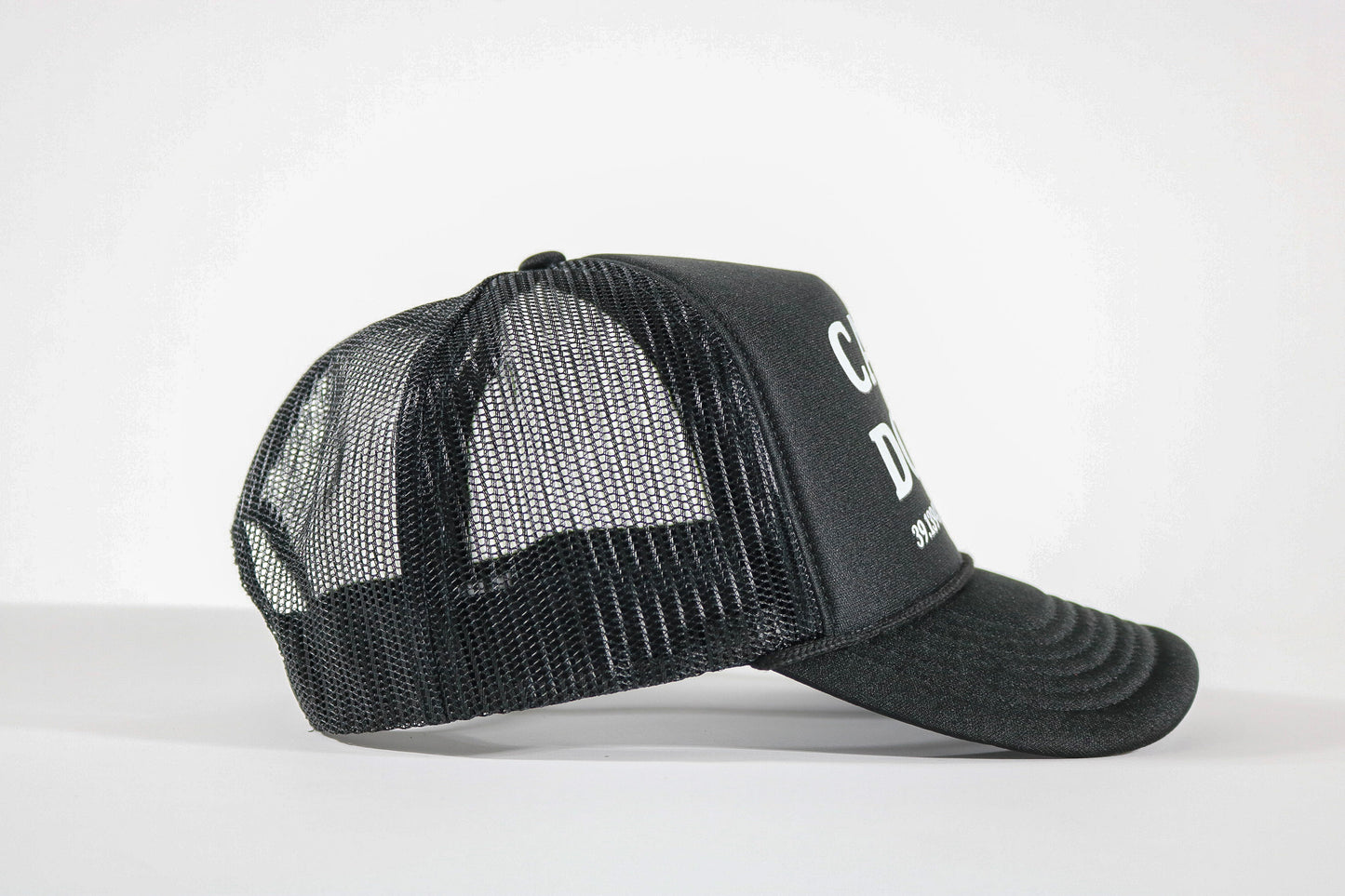 CALM DOWN HAT: BLACK, BLACK PANEL