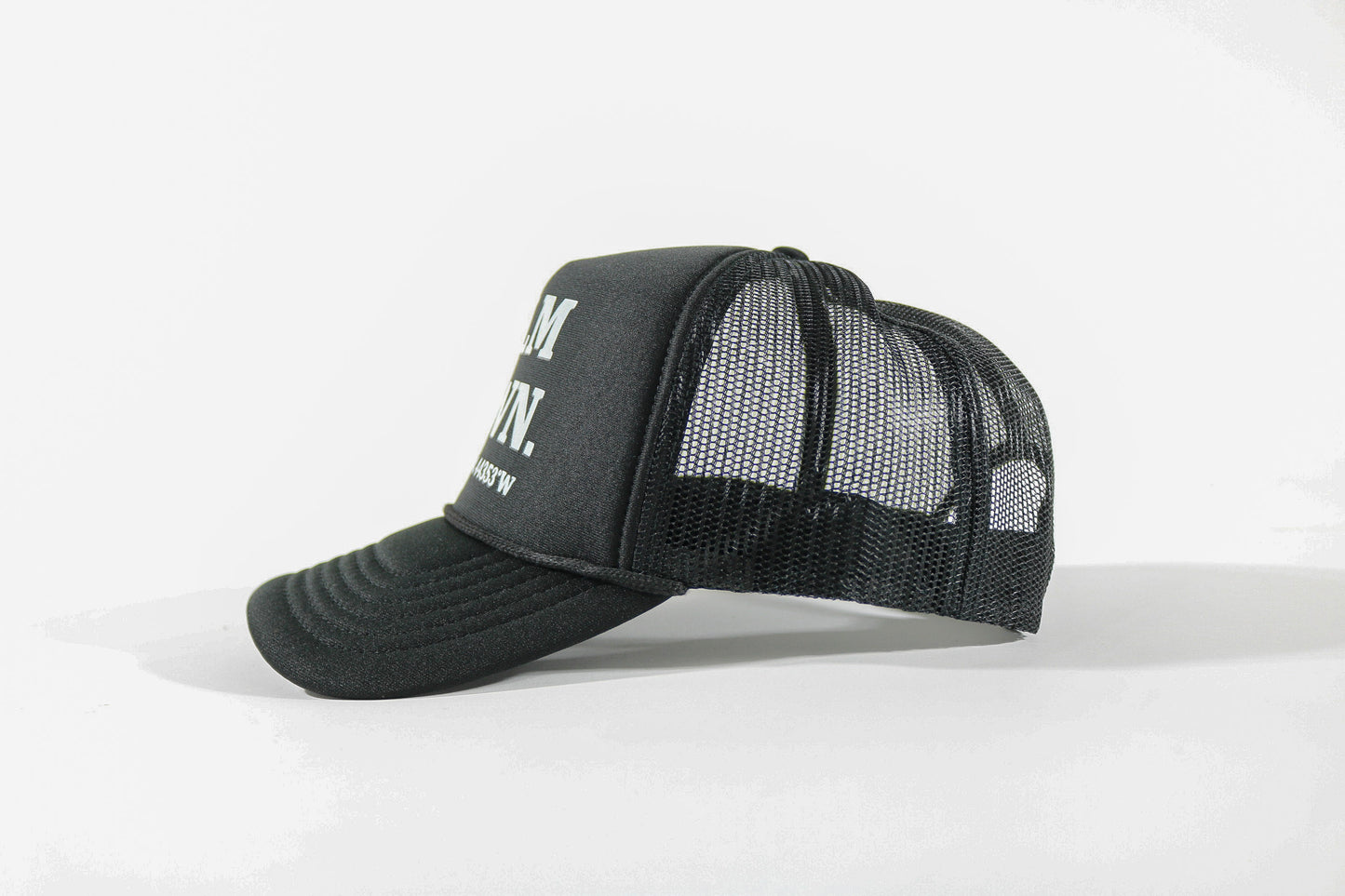 CALM DOWN HAT: BLACK, BLACK PANEL