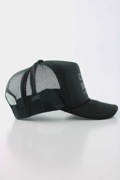 PRE ORDER - CALM DOWN HAT: BLACK NET, BLACK PANEL, BLACK INK
