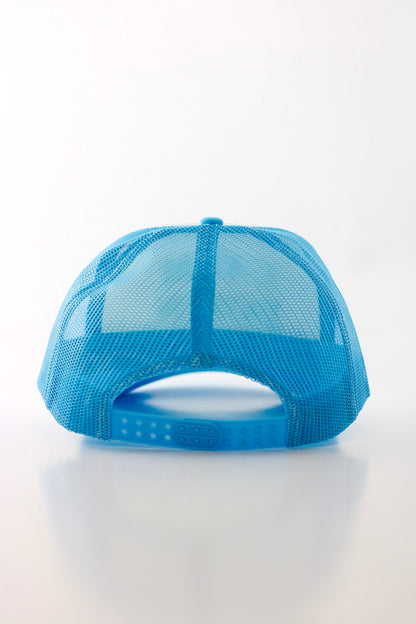 CALM DOWN HAT:  LIGHT BLUE; WHITE; LIGHT BLUE